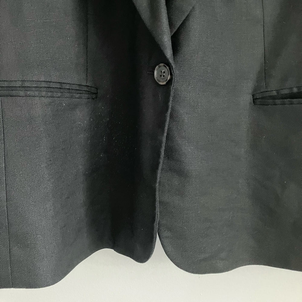 J CREW Parke Black Linen Blend Blazer Size 18 - Picture 5 of 12